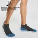 FITRELL 6 Pack Men's Athletic Running Ankle Socks Low Cut Cushioned Wicking Anti-Blister Breathable Sport Socks (Black, M)