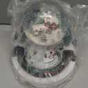 MUMTOP Christmas Snow Globes, Automatic Train Snow Globes with Musical Battery Operated LED Lights Glittering Music Water Globe Winter for Holiday Home Indoor Christmas Decor