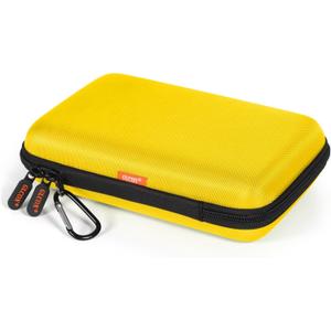Bright Yellow Hard Shell Electronic Organizer Carrying Case - Shockproof Large Storage Case for Hard Drive, Phone, Power Bank, Charger, Earbuds - Zipper Pouch Gadget Bag for Business, Travel