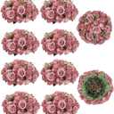 BLOSMON Artificial Flower Balls Wedding Centerpieces 10pcs 15.7" Large Dusty Pink Fake Flowers Rose Hydrangea Ball Arrangement Center Pieces for Table Silk Floral Bouquet for Wedding Party Home Decor,Diam 15.7" - 10 Pcs, Dusty Rose