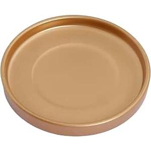 Woiida 15 Inch Ceramic Saucer - Ceramic Drainage Tray for Plant Pot (Matte Gold)