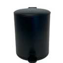 Splash Home Carson Stainless Steel 5-Liter Step Can Wastebasket,Quiet Close, Removable Bucket, 9.5" x 7.75",Black