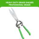 GARDEN GURU Hand Grass Clipper Scissors Classic Forged Steel Grass Shears Pruners Comfort Grip Handles Perfect for Hand Edging Lawn, Trimming Shrubs & Flowers, Gardening, Landscaping