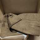 DREAM PAIRS Women's Knee-High Boots, Comfortable Chunky Block Heel Pointed Toe Pull On Side Zipper Suede Slouch Riding Boots (7.5, Camel)