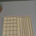 Stackable Jewelry Trays Organizer for Drawer Set of 4  Velvet Drawer Inserts Organizer Jewelry Organizers and Display Set for Earrings, Rings, Necklaces, Bracelets (Beige)