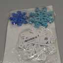 12 Pcs Christmas Snowflake Decorations - 3D Snowflake Table Centerpieces, White Wooden Snowflakes for Winter Wonderland & Holiday Table Decor (White, Blue, Dark Blue)