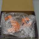 MAXMAN Clamp Bench Vise with Post Universal, Woodworking Vise, 360 Heavy Duty Cast Steel, Table Clamp Vise with Swivel Base for Workbench DIY Projects, Handcraft Creations (Orange)