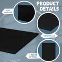 Sasylvia Hdpe Sheet, Hdpe Plastic Sheet Flexible High Density Polyethylene Cutting Board Solid Plastic Block for Marine, CNC, Machining, Industrial, DIY Projects(1/2" X 12'' X 48'',Black,1 Pcs)
