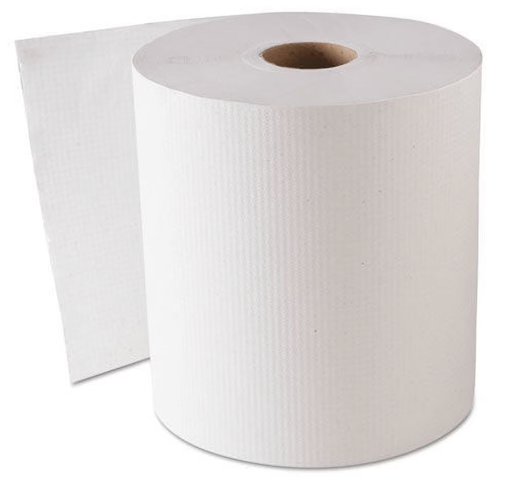 GEN Hardwound Roll Towels - White, 8-Inch x 800 ft, 3 Rolls