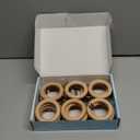 Beechwood Curtain Rings with Clips,Farmhouse Drapery Clips 1.81 Inner Diameter for 1.1-1.5-inch Rods (24, Inner Dia 1.81 in)