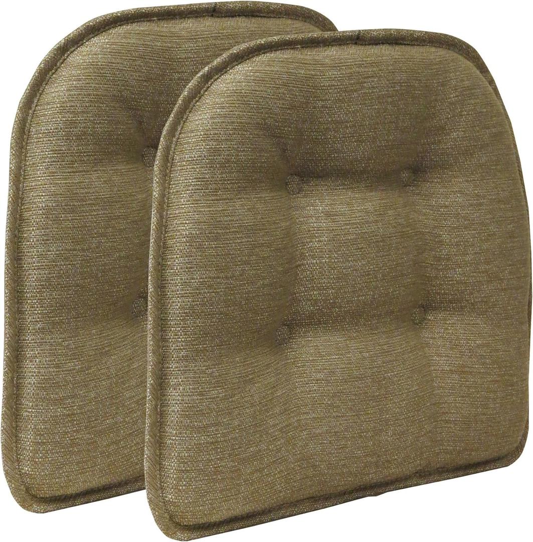 Non-Slip Chair Cushions, Assembled in USA, U-Shaped Skid-Proof Seat Pads for Dining Room, Kitchen, Office, 15"x16"