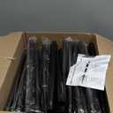 1FT Stainless Steel Extension Rods for 1 Inch Diameter Black Curtain Rod Kit - Easy to Install for Extending Curtain Rods - Black (2 Pack)