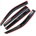 Rain Guards Tape-On Window Vent Visor Fit 2017-2023 Jeep Compass Window Wind Deflector 4pcs Vent Shade，Rain Deflectors Accessories, Rain Guards Accessories Red