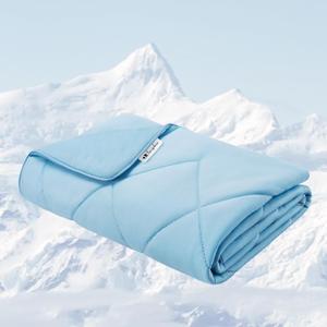 Luciphia Premium Cooling Blanket for Dogs Washable Q-MAX>0.4 Pet Cool Mat for Cats Hot Weather Puppy Lightweight Throw Calming Pad (Blue,29x40 inches)