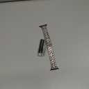 Mosonio Compatible with Apple Watch Band 44mm with Case Women, Bling Metal Wristband Strap with 2 Pack Bling PC Protective Cover for iWatch SE Series 6/ 5/ 4(44mm, Black)