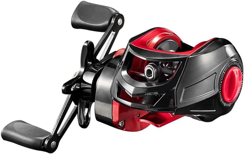 Rooblinos BR Baitcasting Fishing Reel Lightweight Aluminum Spool Fishing Reel 17.6Lbs Max Drag Magnetic Braking System 7.2:1 High-Speed Gear Ratio Saltwater Freshwater Baitcaster Reels