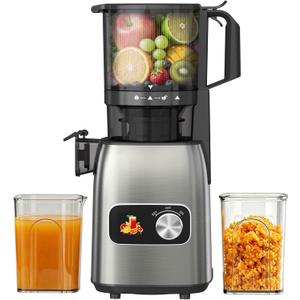 COWSAR Cold Press Juicer, Advanced Touch Controls Juicer Machines with 5.4" Wide Feed Chute, Quiet Motor High Juice Yield Slow Masticating Juicer for Whole Fruits & Vegetables