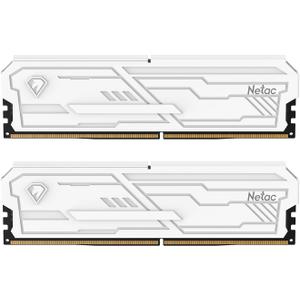 Netac DDR4 DRAM 32GB Kit16GBx2 C16 3200MHz XMP 2.0 Dual Channel RAM (PC4-25600) 1.35V 288-Pin Upgraded Aluminum Heat Sink Ideal for Gaming Computer Upgrade - Shadow III White