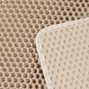 Roaringkitty Cat Litter Mat with Dual EVA Layer Design  Soft, Easy to Clean, Waterproof,Durable, and Non-Slip  Perfect for Cats (khaki, Large 26x19.6 inch)