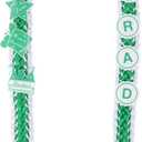 Graduation Ribbon Leis 2025 Class of 2025 Graduation Decor Gift Graduates Senior for Him Her Congrats Grad (White & green)