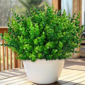 Yastouay 7 Bundles Artificial Flowers for Outdoors, Fake Outdoor Flowers UV Resistant, Faux Plastic Greenery Plants for Outdoor Front Porch Hanging Garden Window Box Farmhouse Home Indoor Decor
