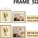 VIOLABBEY 14x16 Picture Frame Gold, Display 11x14 Picture with Mat or 14x16 without Mat, Ornate Vintage 14 x 16 Gold Frame for Wall Decor or Tabletop Display