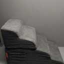 Dog Stairs 4 Steps for Small Dogs and Cats to Get on High Beds, Couch or Car, Pets Can Climb, Sit, Lie Down or Perch to Look Out Windows on The Spliceable Ramp, Provides Support, Grey19" H