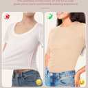 BAMBOO COOL Women's Seamless Tight T-Shirts Slim Fit Basic Ribbed Tees Short Sleeve Crew Neck Top (L)
