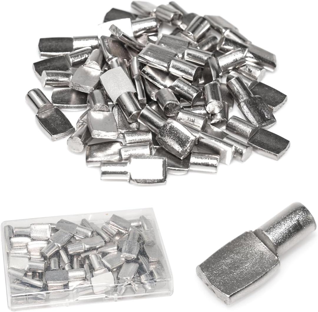 Benkyo 7mm Shelf Pins Cabinet Shelf Pegs 7mm Metal Shelf Pegs for Shelves Shelf Holders Pegs Shelf Support Pegs 50 Piece