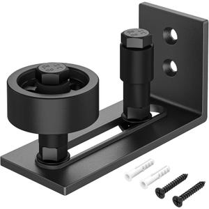 Heavy Duty Sliding Barn Door Floor Guide, Adjustable Roller, Wall Mount System, Flush Bottom Design, Barn Door Panel Non-Damage(8 in 1)