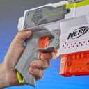 Nerf Modulus Stryfe Motorized Blaster - Fires 6 Darts in a Row - Includes Drop Grip, Barrel Extension, 6-Dart Clip, 6 Nerf Elite Darts