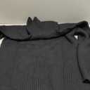 Women's Pullover Sweater Dress Long Lantern Sleeve Turtle Neck, Small