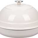 Cast Iron Enameled Dutch Oven Pot with Lid for Bread Baking, Bread Oven, 6 Quart, White