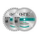 6-1/2 Inch Circular Saw Blade 40-Tooth & 60-Tooth, 5/8 Inch Arbor, Alternate Top Bevel Saw Blades for Cutting Wood, 2 Pack