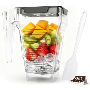 75 oz Blender Jar for Blendtec Four-sided Blender Pitcher Replacement Fits for Blendtec Blenders All Models - 32 oz Blending Capacity | Single Stainless Blade