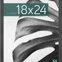 MCS Studio Gallery 18x24 Poster Frame Black Woodgrain Engineered Wood, Vertical & Horizontal Wall Hanging Large Picture Frame for Photos, Posters & Art Prints (1-Pack)