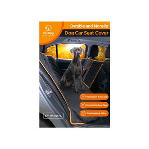 Pet Dog Car Seat Cover – Black, 57 x 85 in | 145 x 216 cm
