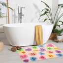 Dunzy Valentine's Day Conversation Heart Bathroom Rug 36x24 Inch Valentine's Day Love Candy Heart Welcome Door Mat Casual, Low Pile, Kitchen Decor Indoor Outdoor Party Decoration