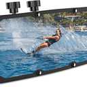Boat Rear View Mirror,Universal 4"x11" Marine Mirror Accessories and Lock Konb,Wide-angle Convex Boat Fit for Pontoon Boat Floating Bridge Boat Sports Crew Surfing