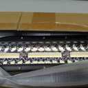 Auxbeam 50 Inch LED Straight Light Bar 6 Modes Amber White Strobe Lights