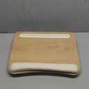 LAPGEAR Portable Laptop Lap Desk with Pillow Cushion, Anti-Slip Strip, Tablet or Phone Storage Slot, Pen and Pencil Pocket, and Wrist Rest - White Oak Woodgrain - Fits 15.6" Laptops - Style No. 91349
