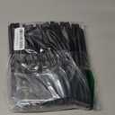 [50 Pcs] Disposable Jumbo Smoothie Boba Straws - 8.26" Long 0.43" Wide Black Plastic Drinking Straws for Bubble Tea, Milkshake, Milk, Juice, Lemonade