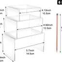 Cerpourt 2 Sets Acrylic Display Risers(4",5",6") Product Stand ((4"x5"x6") Clear Risers)