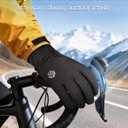 RIGWARL Winter Gloves Men and Women Medium-Thick, Gloves for Cold Weather with Thermal Plush, Touchscreen Running Glove Adjustable Zippered Wrist for Walking The Dog Hiking Camping Cycling Work (XX-Large, A121 Colder-(75% Warm)-black)