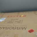 MIRRORART Gold Bathroom Mirror 30x40 Inch, Scalloped Brass Mirrors for Bathroom Sink, Notched Corner Rectangle Mirror in 1’’ Stainless Steel Metal Frame Home Remodel Wall Mount Vertical/Horizontal