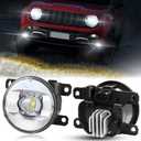 3.5 Inch LED Lens Fog Lights for Jeep 2017-2019 Compass, 2015-2020 Renegade, 2014-2016 Cherokee, Lincoln 2007-2015 Navigator, 2005-2006 LS, Front Bumper Driving Offroad Fog Lamp