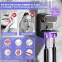 Automatic Toothpaste Dispenser, Wall Mounted Electric Toothpaste Dispenser with 3 Toothpaste Slots, Toothpaste Dispenser for Kids and Adults (Black)