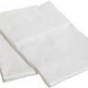 Superior 700 Thread Count Egyptian Cotton Pillowcase Bed Set, Modern Solid Sateen, Naturally Breathable and Cooling, Extra Comfort Pillow Cover, Includes: Two Pillowcases, Standard, White (1'9" x 2'8")