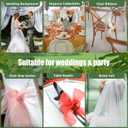 4 x MoDooris Gold Organza Fabric 58" Wide Bridal Solid Sheer Organza Crystal Shiny Organza Tulle Silky Fabric for Bridal Dress, Wedding Decorations, Backdrop Arch, DIY Crafts, Sewing(1 Yard)