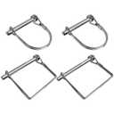 1/4" x 2-3/4" Square and D-Locking 1/4 Safety Coupler Pins Set, Safety Lock, Trailer Pin Buckles, Iron Fence, Cage Door Axle Locking Pins (2+2 Pack)